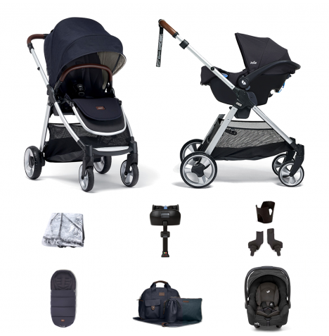 Mamas & Papas Flip XT2 8pc Essentials (Gemm Car Seat) Travel System with & ISOFIX Base - Navy