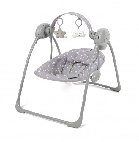 Puggle Musical Sway & Play Baby Swing – Scattered Stars Grey
