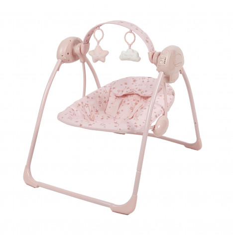Puggle Musical Sway & Play Baby Swing – Scattered Stars Pink