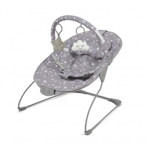 Puggle Dream & Play Musical & Vibration Bouncer – Scattered Stars Grey