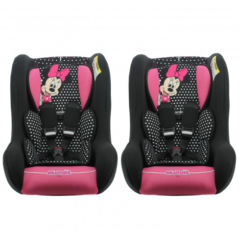 Minnie Mouse Flixton Comfort Safe Group 012 Car Seat (2 Pack) - Pink