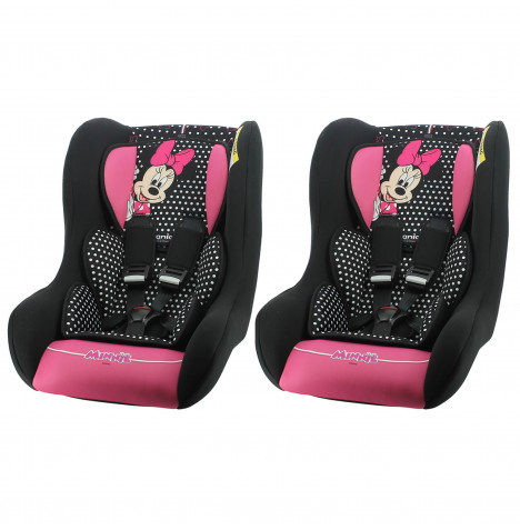 Minnie Mouse Flixton Comfort Safe Group 012 Car Seat (2 Pack) - Pink
