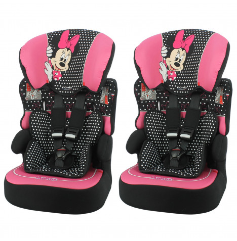 Disney Minnie Mouse Linton Comfort Plus Group 1/2/3 Car Seat (2 Pack) – Pink