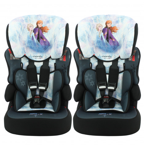 Disney Frozen Linton Comfort Plus Group 1/2/3 Car Seat (2 Pack) with Insert – Blue (9 Months-12 Years)