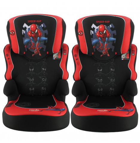 Marvel Spiderman Ruxton Comfort Plus Group 2/3 Car Seat (2 Pack) - Red (4-12 Years)