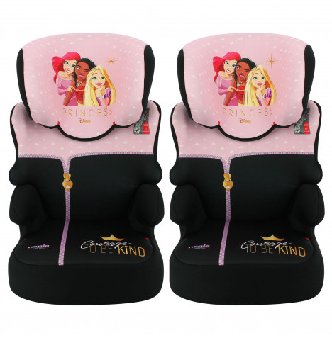 Disney Princess Ruxton Comfort Plus Group 2/3 Car Seat (2 Pack) - Pink