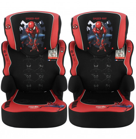 Marvel Spiderman Elson Safety Plus ISOFIX Group 2/3 Car Seat (2 pack) - Red