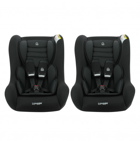 Puggle Flixton Comfort Safe Group 012 Car Seat (2 Pack) – Storm Black