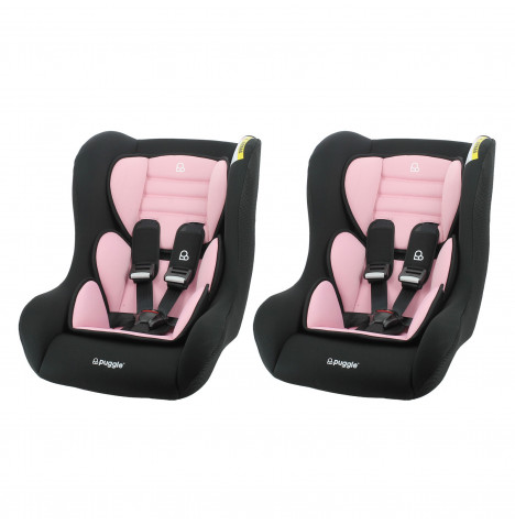 Puggle Flixton Comfort Safe Group 0+/1/2 Car Seat (2 Pack) – Blush Pink (Birth-7 Years)