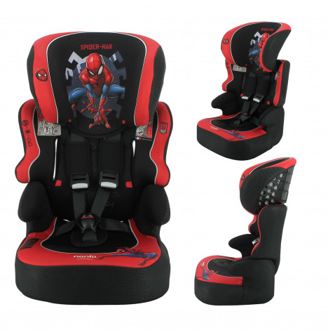 Marvel Spider-Man Linton Comfort Plus Group 1/2/3 Car Seat - Red (9 Months-12 Years)