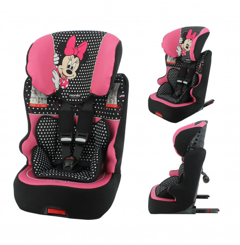 Minnie Mouse Kingston Comfort Plus Luxe ISOFIX Group 1/2/3 Car Seat - Pink (9 Months-12 Years)