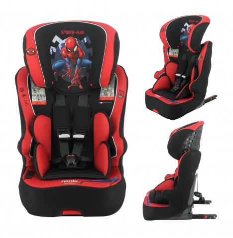 Spider-Man Kingston Comfort Plus Luxe Group 1/2/3 ISOFIX Car Seat - Red (9 Months-12 Years)