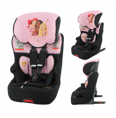 Disney Princess Kingston Comfort Plus Luxe ISOFIX Group 1/2/3 Car Seat - Pink (9 Months-12 Years)