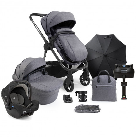 iCandy Lime Lifestyle (Gemm) Travel System Summer Bundle with ISOFIX Base - Charcoal