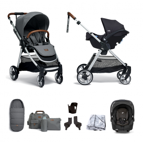 Mamas & Papas Flip XT2 7pc Essentials (Gemm Car Seat) Travel System - Fossil Grey