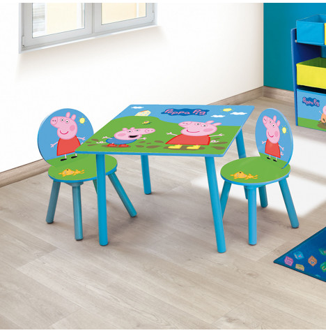 Peppa Pig Wooden Table & Chairs Set – Yellow