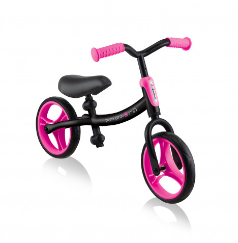 Globber Go Balance Bike – Black/Neon Pink (3-5 Years)