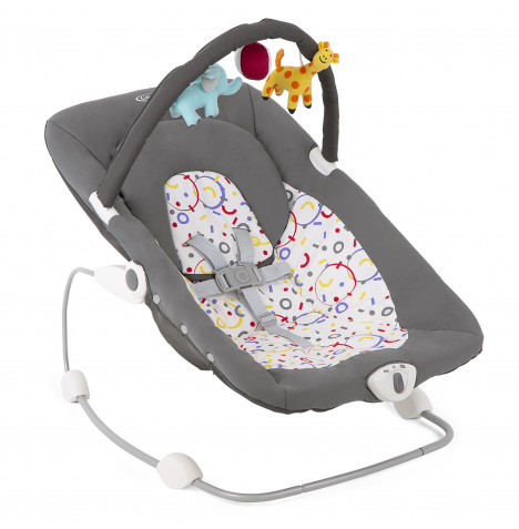 Graco Cheerie Infant Baby Bouncer Chair with Vibration – Confetti Grey