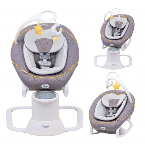 Graco All Ways Soother 2in1 Swing / Rocker with Vibration & Musical Sounds – Stargazer Grey