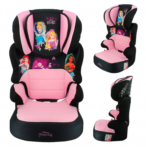 Disney Princess Befix Luxe High Back Booster Car Seat Group 2/3 - Pink / Black (4-12 Years)