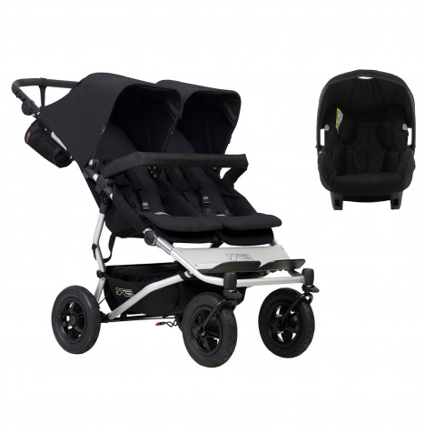 Mountain Buggy Duet V3 Travel System with Beone Car Seat - Black