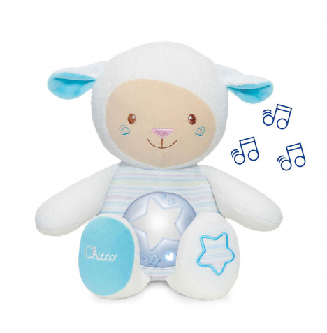 Chicco First Dreams Lullaby Sheep Nightlight with Musical Sounds - Blue & White