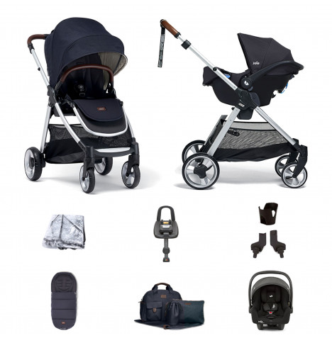 Mamas & Papas Flip XT2 8pc Essentials (i-Snug 2 Car Seat) Travel System with ISOFIX i-Base Advance - Navy