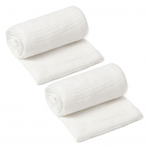 Soft Cotton Cellular Cot / Cotbed Blanket (2 Pack) - White