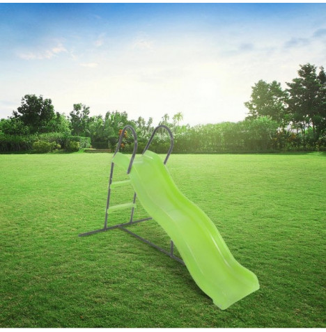 Childrens 5ft7 Outdoor Wavy Slide (3-10 Years) - Green