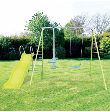 Alto Swing With Glider & Slide Outdoor Play Set (3-10 Years) - Green