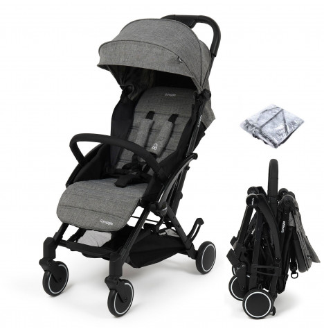 Puggle Seattle Fold & Go Compact Pushchair - Graphite Grey
