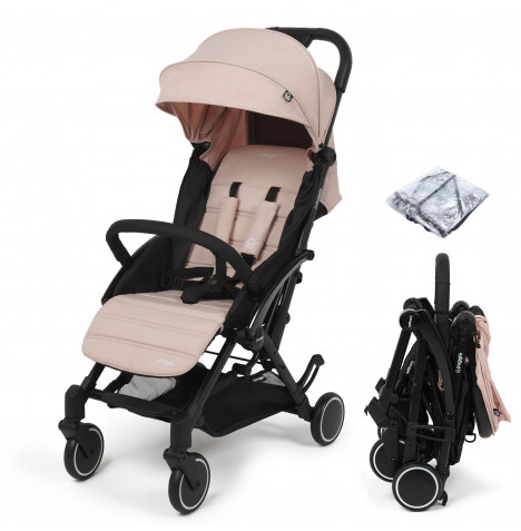 Puggle Seattle Fold & Go Compact Pushchair - Blush Pink