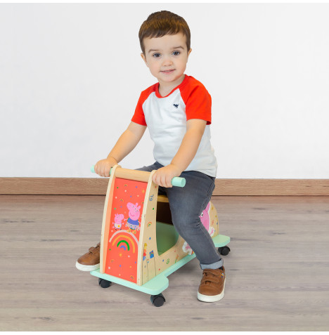 Peppa Pig Wooden Ride On Scooter (3 - 6 Years) - Red