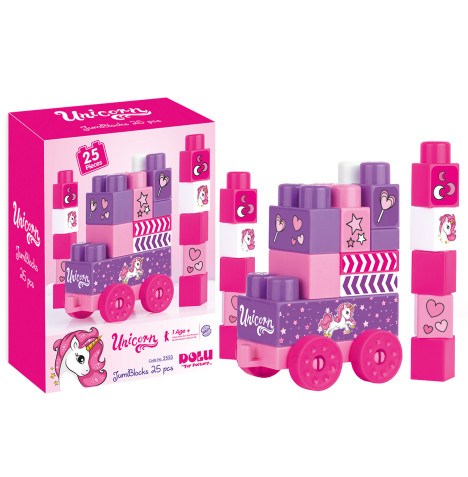 Unicorn Mega Blocks x 25 - Pink (2+ Years)