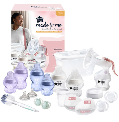 Tomme Tippee Breastfeeding Starter Kit & Closer to Nature Baby Bottle Set - Multi
