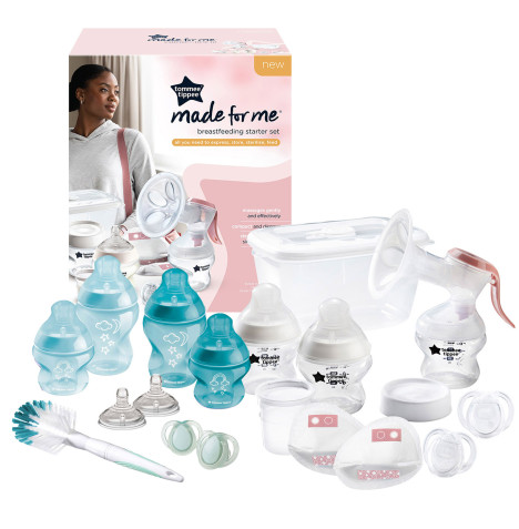 Tomme Tippee Breastfeeding Starter Kit & Closer to Nature Baby Bottle Set - Blue