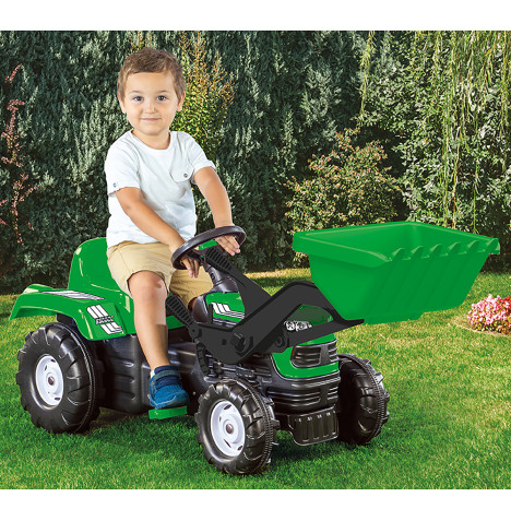 Ranchero Pedal Operated Tractor With Excavator - Green (36 Months+)