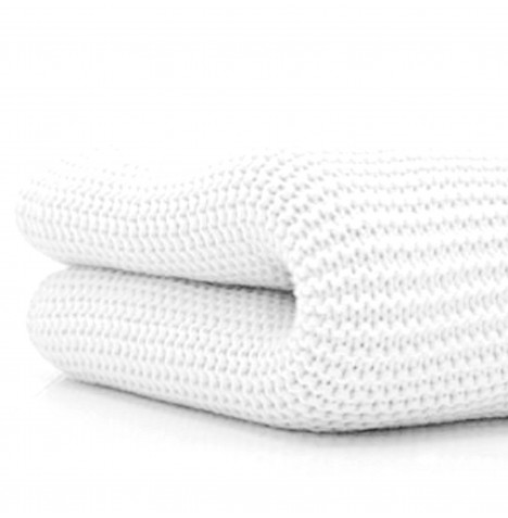 4baby Soft Cotton Cellular Pram / Moses Basket Blanket - White