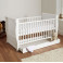 4Baby 3 in 1 Sleigh Cot Bed With Deluxe Eco Fibre Mattress - White