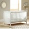 4Baby Classic Cot Bed With Luxury Eco Fibre Mattress - White