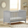 4Baby Classic Cot Bed With Luxury Eco Fibre Mattress - Grey