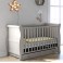Little Acorns Sleigh Cot Bed With Deluxe Maxi Air Cool Mattress & Drawer - Grey