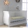Little Acorns Sleigh Cot Bed With Deluxe Eco Fibre Mattress & Drawer - White