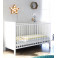 Little Acorns Classic Milano Cot Bed with Deluxe Fibre Mattress - White