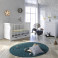 Puggle Little Acorns Sleigh Cot 4 Piece Nursery Furniture Set With Storage Drawer - White