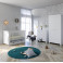 Puggle Little Acorns Sleigh Cot 5 Piece Nursery Furniture Set With Storage Drawer - White