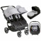 My Child Easy Twin Double Stroller Travel System & Carrycot - Grey
