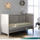 Little Acorns Classic Milano Cot Bed with Deluxe Maxi Mattress - Light Grey