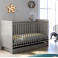 Little Acorns Classic Milano Cot Bed and Drawer with Deluxe Fibre Mattress - Light Grey
