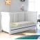 Little Acorns Sleigh Cot Bed With Deluxe Maxi Air Cool Mattress & Drawer - White
